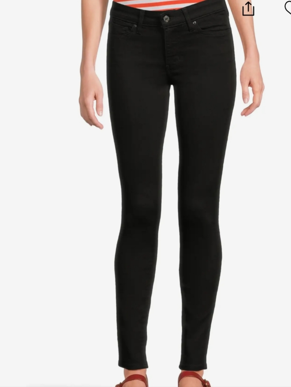 Levi's 711 Black Skinny Slim Fit Jeans